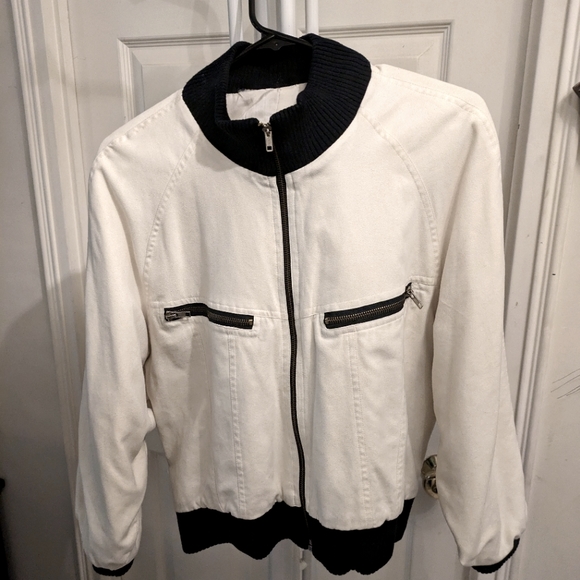 Amass Collection B&W Faux Suede Bomber Size: S - Picture 2 of 4
